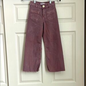 Zara Wide-Leg Purple Jeans, size 8